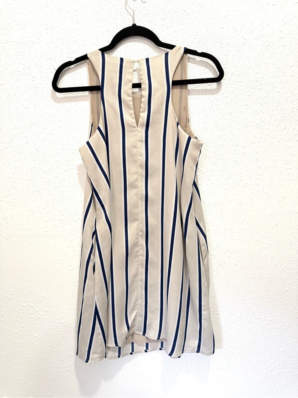 Lulus Broad Horizons Beige Striped Shift Dress S - Picture 9 of 10